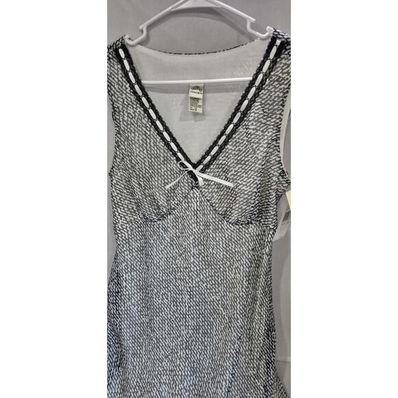 New! Sangria Size 12 Modern Sleeveless Cocktail Party Midi Dress ~ Black & White - Picture 5 of 9